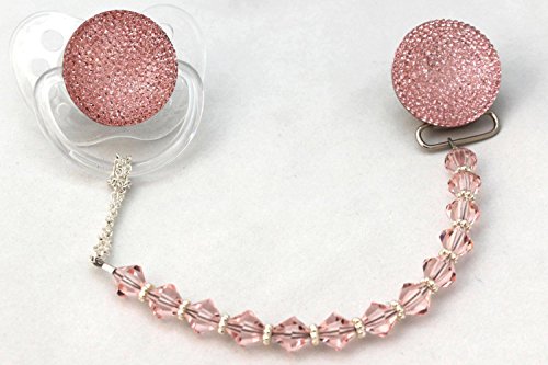 Pink Swarovski Glitter Crystal Dummy Holder (CSGP)