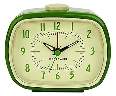 Kikkerland KKAC08-G-EU Réveil Rétro Vert