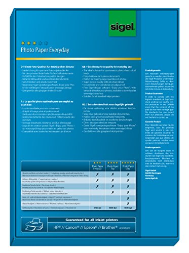 Sigel IP715 InkJet Fotopapier hochglänzend, weiß, 170 g, A4, 100 Blatt – weitere Stückzahlen - 2