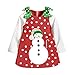 Happy Cherry Baby Kids Child Toddler Little Girls Cute Christmas Snowman Costume Long Sleeve Skirt Clothing Party Dress