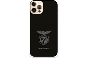 LA CASA DE LAS CARCASAS Coque pour iPhone 12-12 Pro Benfica Bouclier fond noir pour protéger votre téléphone portable en silicone souple avec licence officielle Benfica