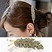 Contever® Leaf Shaped Hair Clip Hairpin Vintage Barrette Headwears Claw Hair Accessories (Pack of 3, Different Colors)