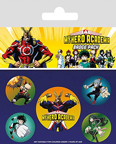 Badge Pack PACK CHAPAS MY HERO ACADEMIA PERSONAJES, Multicolor, 10 x 12.5cm