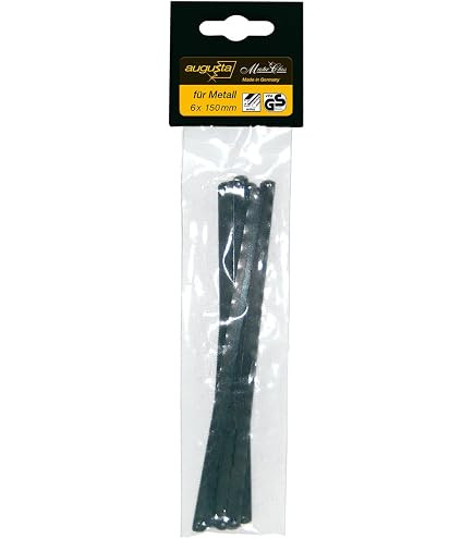 Lames De Scie à Métaux Augusta - 6 Pièces 150 Mm, Polyvalentes Pour Bois Et Plastique