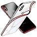 Price comparison product image EZZYMOB iPhone X Case, Apple iPhone X, iPhone 10 Cover Case Clear Red (iPhone X/XS)