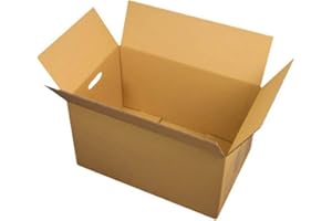 MAISANGE Lot de 10 boites en carton marron pour expédition pour petit format, idéal pour le E-Commerce grâce à sa découpe pour les bons 155 X 285 X 195 MM.