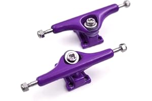 SPITBOARDS Fingerboard Pro Trucks 34 mm Inverted Kingpin by, real Lock-Nuts, Pro Rubber O-Ring Urethane Bushings, Optimized Hanger, Width 34mm, for Fingerboard Tuning & Assembling (Purple)