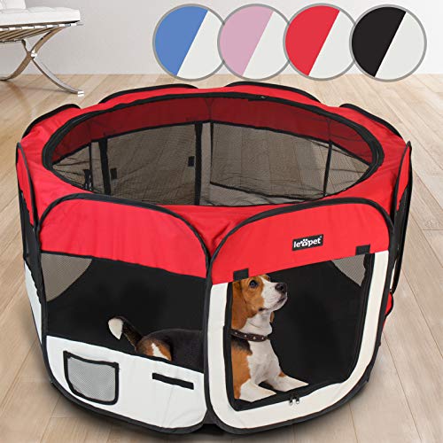 Leopet Recinto in Tessuto - Pieghevole e Portatile, da Interno o Esterno, Ø 125 cm, Scelta del Colore, er Cuccioli, Cani, Gatti, Piccoli Domestici - Tenda Box per Animali