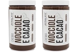 ITALFIT PIU' GUSTO, ZERO ZUCCHERI Crema Proteica Senza Zuccheri Aggiunti | Crema Spalmabile alle Nocciole e Cacao | Senza Conservanti e Coloranti | Senza Glutine e Olio di Palma | Prodotto Artigianale | Origine Sicilia