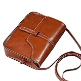 ZARU★Bolso del monedero del vintage bolso del hombro del cuero del faux Bolso cuerpo cruzado★ (Marrón)