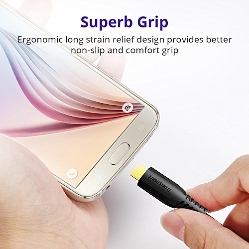 C  ble Micro USB  1m 3ft  Lot de 3   Tronsmart Chargeur en Nylon Tress   Cable Micro USB Chargeur pour Samsung Galaxy  Sony  HTC  Nexus  LG  Huawei  K