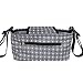 Damero Pram Buggy Buddy Stroller Organiser Storage Bag with Shoulder Strap, Great for Bike or Car Seat Organiser, Gray Dots