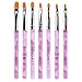 Produktbild MAKARTT Pinselset Nagelkunst Nail Art Paint Brush Pen Set Tips Builder Flach UV Gel Acryl 7 Stück