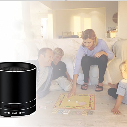 Altoparlante Bluetooth Portatile Usmain Smartphone Speaker Wireless Boombox con AUX, Riproduzione da MicroSD Card e Microfono Integrato- Nero