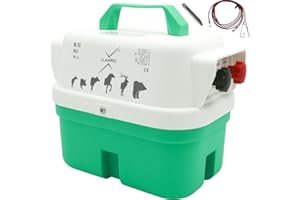 Pastor Eléctrico Llampec Mod.03 a Pila 9V – 0,37 J, 9.000 V y 6 km de alcance – Cerca eléctrica portátil para perros, gatos, caballos y vacuno – Autonomía 90 días – Fabricado en España