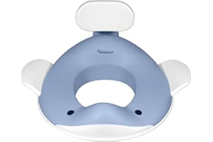 Kindsgut Reductor en forma de ballena, para niños, en colores suaves y modernos, libre de sustancias nocivas y apto para niños - color azul grisáceo pálido
