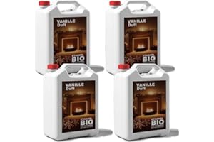 DTP-SOFT 4x5 Liter Bioethanol Premium 100% fürAlkohol für Kamin (VANILLEDUFT, 20L)
