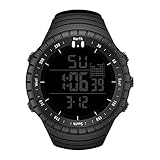 Weant Quarz-Armbanduhr, Uhr Herren 30M Wasserdichte Digital Uhr LED Anzeigen Herren Uhr Militärische Armee Sport Armbanduhr Leuchtende Weckeruhr Armbanduhren Quarz herrenuhren im Freien Sport Uhren