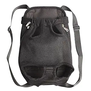 Generic Nylon Pet Puppy Dog Cat Carrier Backpack Front Tote Carrier Net Bag Black XL