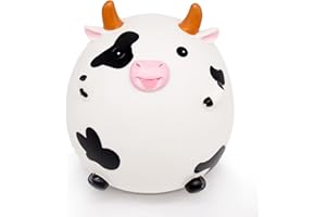 Yamepuia Cow Piggy Bank,Kids Coin Piggy Bank Toy,Cute Animal Money Tin with Opening,Plastic Money Bank Gift for Kids Birthday Christmas