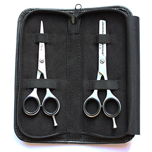 Kovira – Professionelle Frisörscheren Barbier Effilierschere Haare Schneiden & Ausdünnen/Volumen Scheren Set Gesamtlänge 14cm – Rasiermesserscharf Japanischer Stahl&Feineinstellung Spannungsschraube - 6