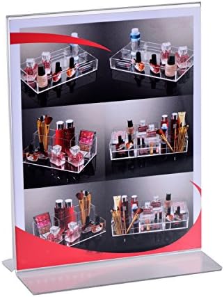 Lafun (Pack of 6) Clear Table Card Display Photo Frame Upright Menu 4 X 6 Inches