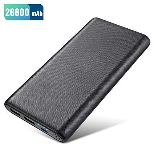 Trswyop Batterie Externe 26800mAh Power Bank?2020 Conception Antidérapante Haute Capacité?Chargeur Portable 2 USB Port Charge Rapide Chargement Simultané Batterie de Secours pour Smartphones Tablette