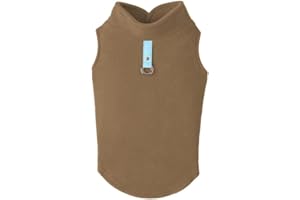 Gooby Codzienna kamizelka polarowa na zimną pogodę dla małych psów, XL, gliniana