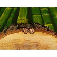 SOULSLICES Handgemachte Ohrstecker aus Holz und Bronze mit einem Blume des Lebens (2) Symbol * HIPPY * BOHO * FESTIVAL * STATEMENT * PARTY *