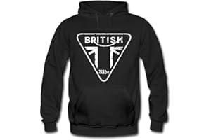 gestofft British Ride - Sweat à capuche / pull cadeau pour motard Union Jack Trible RS Rocket 3