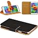 Produktbild Gadget Zoo® Samsung Galaxy S5 Case Smartphone Flip Cover Full Vorder- und Rückseite Schutz Magnetverschluss Premium PU-Leder Sleeve Galaxy SV Ultra Slim Fit Smart Ständer Folio Book Schutz S V i9600 Handytasche Schutzhülle