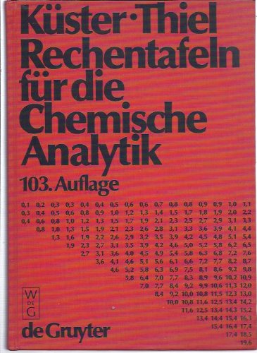 Download Rechentafeln für die chemische Analytik Download Rechentafeln für die chemische Analytik