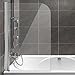Produktbild Homelux Badewannenaufsatz Badewannenfaltwand Faltduschwand (B x H) 80 X 130 cm, Sicherheitsglas 6 mm mit Lotuseffekt