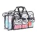 MUA LIMITED Makeup Artist Storage Bag, Clear Cosmetic Bag with Side Pockets and Shoulder Strap, Ergonomic Handle, ON THE GO Series - Black Trim