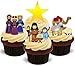Produktbild Weihnachtskrippe Mix 12 essbare hochwertige stehende Waffeln Kuchen Toppers, Christmas Nativity Mix- Standups 12 Edible Standup Premium Wafer Cake Toppers