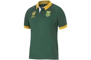OUSHOP 2023 World Cup South Africa Rugby Jersey,South Africa Sports Training T-Shirt Rugby Uniform,Polyester Breathable Fabric,Football Shirt for Men Women