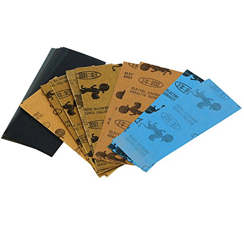 [ 36 Stück 400-3000 ] GIMARS Schleifpapier Sortiment Trocken / Nass Sandpapier, 9 x 3,6 Zoll, Körnung 400-3000, für Automobil Schleifen, Holzmöbellackierung, Veredelung, Holzverarbeitung - 6