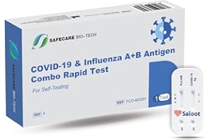 20 X Safecare COVID-19 & Influenza A+B Antigen Combo Rapid Test | 𝗠𝗛𝗗 𝟬𝟭/𝟮𝟲 | Set für Zuhause mit E-Book: Bleiben Sie gesund! by Saloot® | Grippe Covid-19 Corona Selbsttest Antigentest