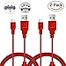 Produktbild 2 Stück 3m Ladekabel für PlayStation 4/ DualShock 4/ PS4/ PS4 Slim/ PS4 Pro/Xbox One/Xbox One S/Xbox One Elite/Xbox One X Controllers, Perfekte Länge USB auf Micro USB Kabel (Spielen und Laden) - Rot
