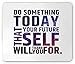 Produktbild WYICPLO Inspirational Mouse Pad, Do Something Today That Your Future Self Will Thank You for Typography, Standard Size Rectangle Non-Slip Rubber Mousepad, Dark Purple White