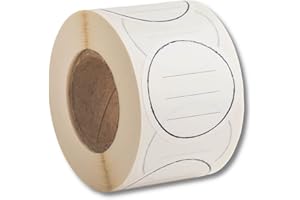 NORD TAPE Etykiety samoprzylepne okrągłe Ø 50 mm, 500 szt., naklejane etykiety do opisu na słoiki, naklejki na słoiki z dżemem do opisu, etykiety na przyprawy