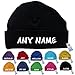 Personalised Newborn Baby Beanie Hat s (BLACK) - Soft 100% Cotton headwear New Baby Grow Boy Clothing Girl Cute Mum Dad Mummy Daddy Custom Parent Birth Gift bib Present by 123t