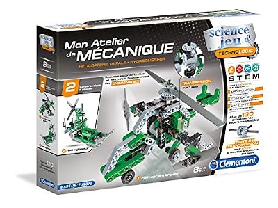 Clementoni - 52217 - Mon Atelier de Mécanique - Hélicoptère & Hydroglisseur