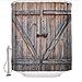Produktbild CHATAE Cloud Dream Extra Langer Duschvorhang, rustikaler Landhaus-Tür, Duschvorhang, Stoff, Badezimmer-Dekorationsset mit Haken, 182,9 x 213,4 cm