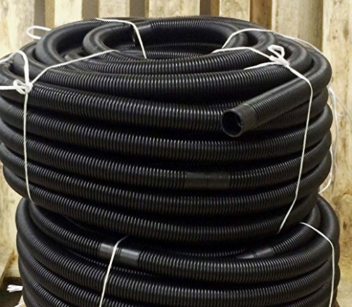 18 m Ø 38mm (6/4″) schwarzer flexibler Solarschlauch Poolschlauch mit Muffe 215g/m Made in EU - 2