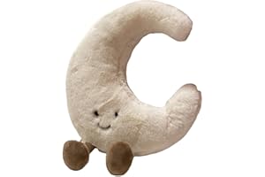 NatureMan Sun Shaped Plush Toys Amuseable Sun Moon Stuffed Animal Plushie Doll Toys Room Decoration Gift for Kids Children (Moon)