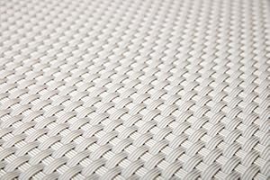 Sellon24 (17,99€/m2) Balkonverkleidung Sichtschutz Meterware Balkonsichtschutz Polyrattan Balkonbespannung RD07-weiß90