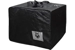 Orqihod Grand sac de rangement pour coussins de siège de jardin 420D très résistant et imperméable avec fermeture éclair, 81 x 81 x 61 cm, noir