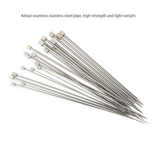 PIXNOR 11 Paare Stricknadeln Rostfreier Stahl Stricknadel Stricknadeln Metall mit unterschiedlicher Größe von 2,0 mm /2.5mm /3.0mm /3.5mm /4.0mm /4.5mm /5.0mm /5.5mm /6.0mm /7.0mm /8.0mm - 5