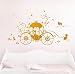 Produktbild Wandtattoo Kutsche Prinzessin Cinderella Sterne Sternenhimmel Sternensticker M1188 (gold)